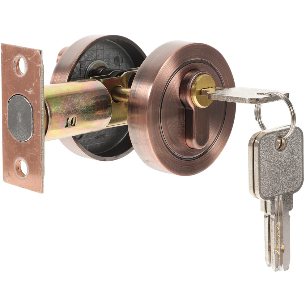 Single Cylinder Deadbolt Lock For Bedroom Door, Durable Zinc Alloy Keyed Entry, Easy Installation 9045646510965