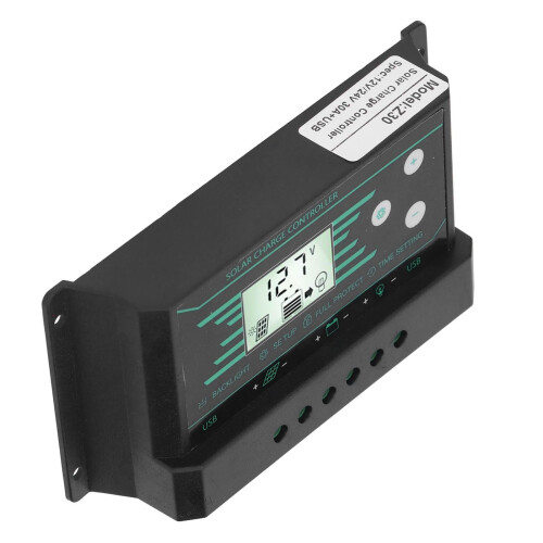Smart Solar Charge Controller 12V Dual USB Output with Strobe Light for RV Boat Camping (Z30) 1
