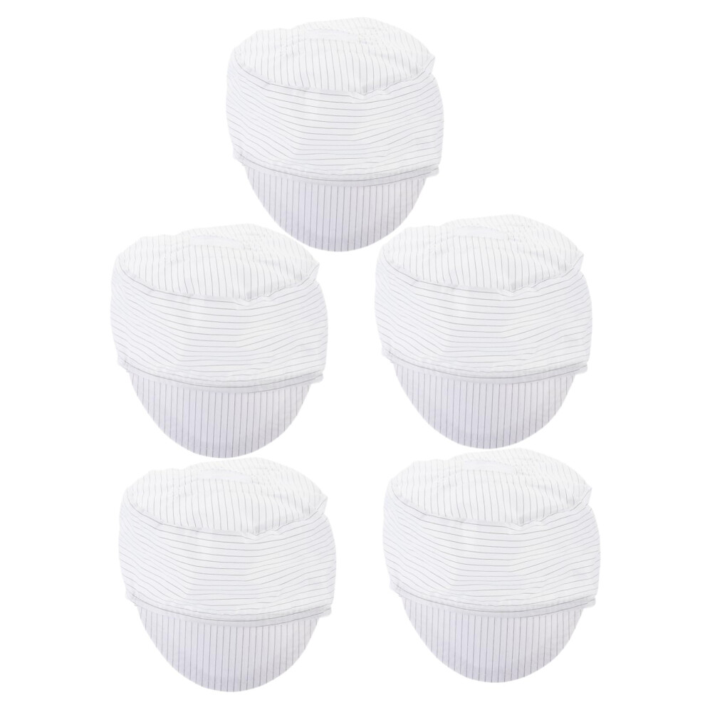 5Pcs Anti Static Cap Set Breathable Mesh Esd Work Hat For Electronics Cleanroom Assembly White 9045646511153