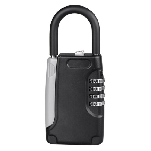 Key Lock Box with 4Digit Combination, Dual Key Capacity, Weatherproof Wall Mounted Key Safe