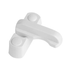 White Plastic Window Lock for Child Safety, Durable Low‑Profile Window Latch Restrictor 1Pcs