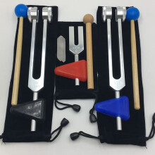 Tuning Fork Set 136.1Hz 128Hz 4096Hz Aluminum Alloy for Meditation Sound Healing with Mallet and Bag