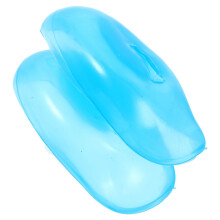 Hair Dye Ear Covers Silicone Ear Protectors Soft Flexible Fit Reusable Ear Shields for Salon Use Sky Blue