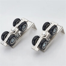 Stainless Steel Sliding Door Roller Set 30KG for Wardrobe Wooden Door, Smooth Quiet Rolling Action