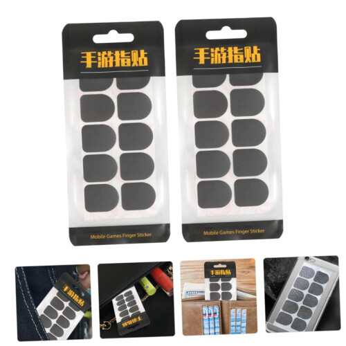 Carbon Fiber Mobile Gaming Finger Sleeves 2 Pack, SweatResistant Touchscreen Covers for PUBG 2