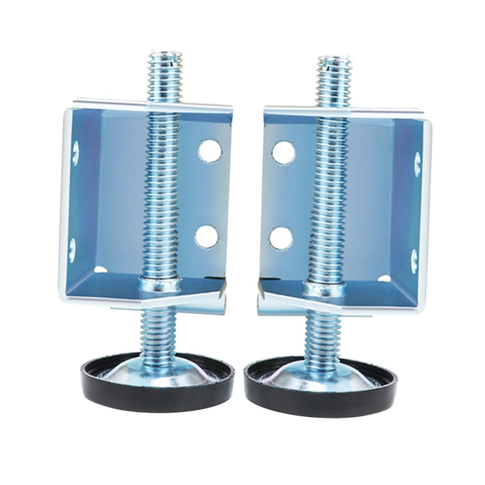 Adjustable Furniture Leveling Feet With Corner Bracket, Steel Cabinet Leg Levelers For Uneven Floors 9351714721226