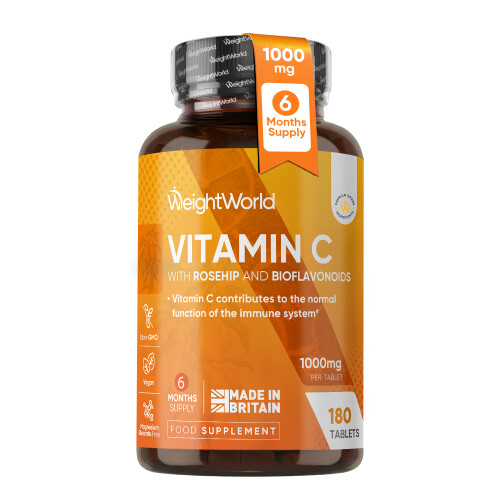 WeightWorld Vitamin C Tablets 1000mg - 180 Tablets
