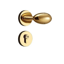 Durable Zinc Alloy Door Lever Lock Set for Bedroom and Bathroom, Easy Installation, Modern Design