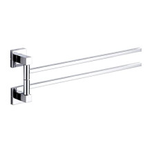 Foldable Stainless Steel Towel Rack with 360 Rotating Bars, Wall Mounted SpaceSaving Bathroom Holder (A)