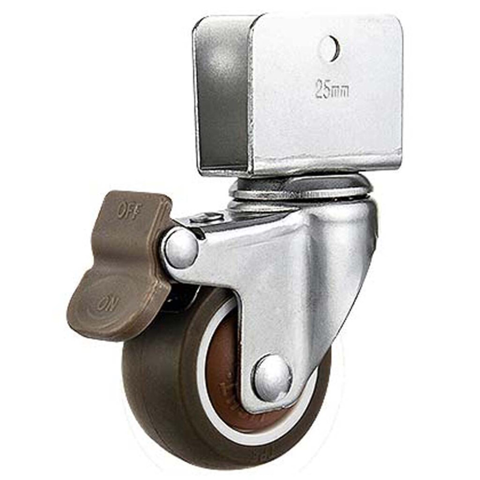 1.5 Inch Heavy Duty Swivel Casters With Brake, 38Mm Rubber Silent Wheels For Furniture And Cribs 9045646511696