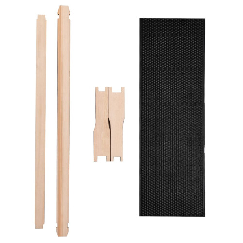 Bee Hive Frames 10 Pack Medium Super 61/4 Inch with 100% Beeswax Coated Foundation Sheets Black 2