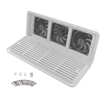 RV Vent Fan with Filter, Quiet Flow Intake and Exhaust for Motorhome Van, 480x185mm Yellow