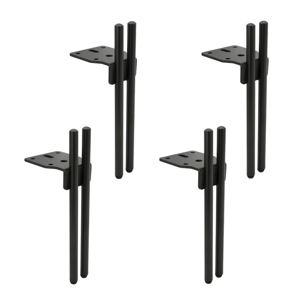 4Pcs 18Cm Black Hairpin Table Legs, Durable Steel Furniture Legs With Screws And Protectors, Modern Industrial Style For Desk And Cabinet 9351714721578