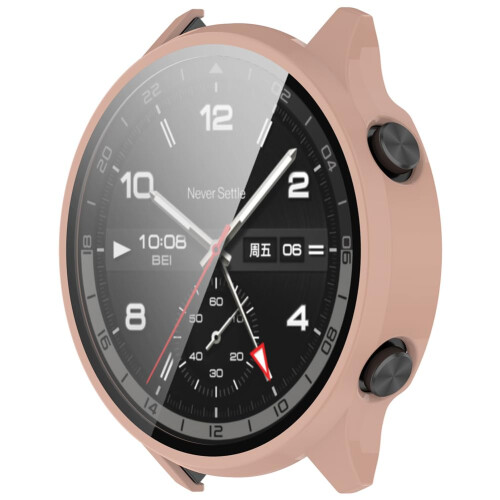 Case with Tempered Glass Screen Protector for OnePlus Watch 2R, Slim Full Coverage Scratch Resistant Cover 1