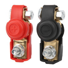 Car Battery Terminal Connectors Kit, Conductivity Copper Clamps with 6 Wire Lugs, Durable Universal Replacement