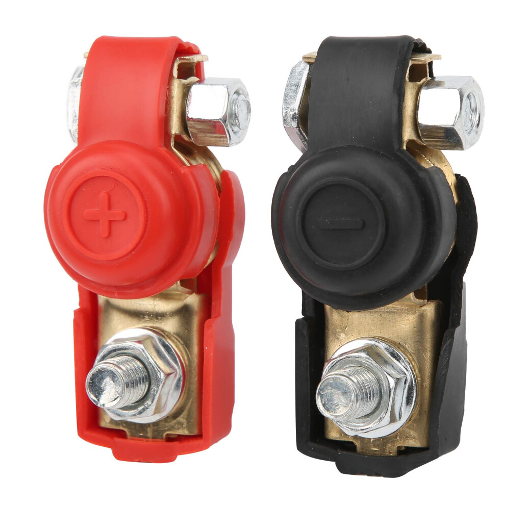 Car Battery Terminal Connectors Kit, Conductivity Copper Clamps With 6 Wire Lugs, Durable Universal Replacement 9045646526928