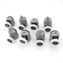 Shower Door Rollers 25mm Set 8pcs Replacement Wheels for Sliding Curved Doors Smooth Sliding Motion