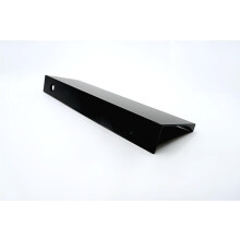 6 Inch Matte Black Cabinet Pulls 25 Pack, Aluminum Drawer Handles with Screws, Modern Finger Edge Design for Kitchen and Bathroom
