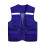 Reflective Safety Vest with  Visibility Strips, Breathable Mesh, Multi Pockets, Blue, 23 Inches 1