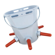 Heavy Type Plastic Cattle Milk Bucket Livestock-Gray 5 mouths