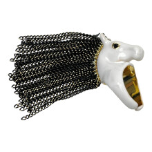 Modern Zebras Print Rings With Long Tassels Fun And-White
