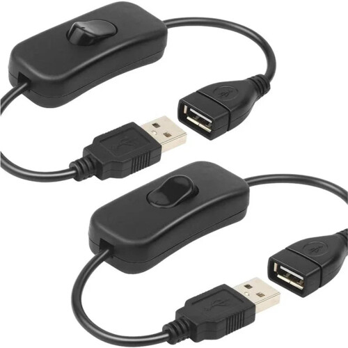USB Switch Cable 28cm Inline Extension White, Easy Power Control for String Lights and USB Devices 1