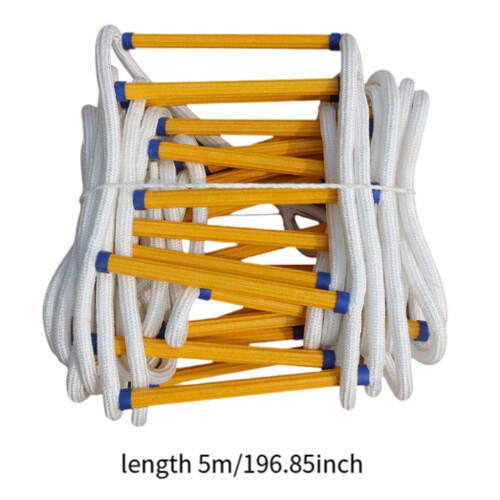 16ft Emergency Fire Escape Ladder for Home Window Evacuation, Sturdy Rope Construction, Reusable Safety Solution 2