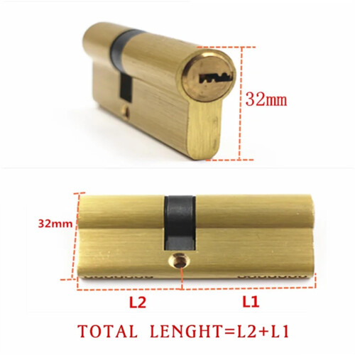 Euro Cylinder Lock 95mm AntiTheft Brass Door Lock Cylinder, AntiDrill Security Core, Easy Replacement 2