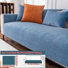 (Blue, 35.4*47.2in(90*120cm)) 1pc Sofa Cushion Universal for All Seasons Easy Modern Non-Slip Sofa Cover Full Cover Universal Cover