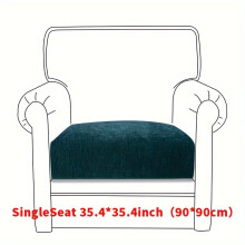 (Blackish Green, 35.4*35.4in(90*90cm)) 1pc Sofa Cushion Universal for All Seasons Easy Modern Non-Slip Sofa Cover Full Cover Universal Cover