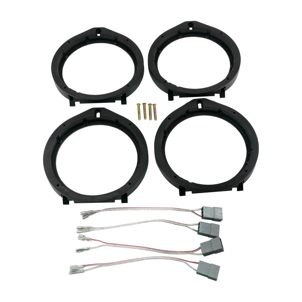 Car Speaker Adapter Plates 6.5 Inch Spacer Rings With Wiring Harness Plug And Play Fit For Honda Civic 20062011 9351714737340