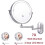8 Inch Wall Mounted Makeup Mirror with Touch LED Lighting, 7X Magnification, Double Sided, 360 Rotation 2