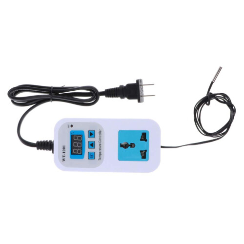 Digital Temperature Controller 110V 1500W Plug in Thermostat for Heating Cooling Aquarium Fermentation