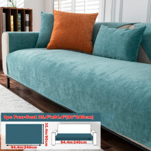 (Water Green, 35.4*94.4in(90*240cm)) 1pc Sofa Cushion Universal for All Seasons Easy Modern Non-Slip Sofa Cover Full Cover Universal Cover