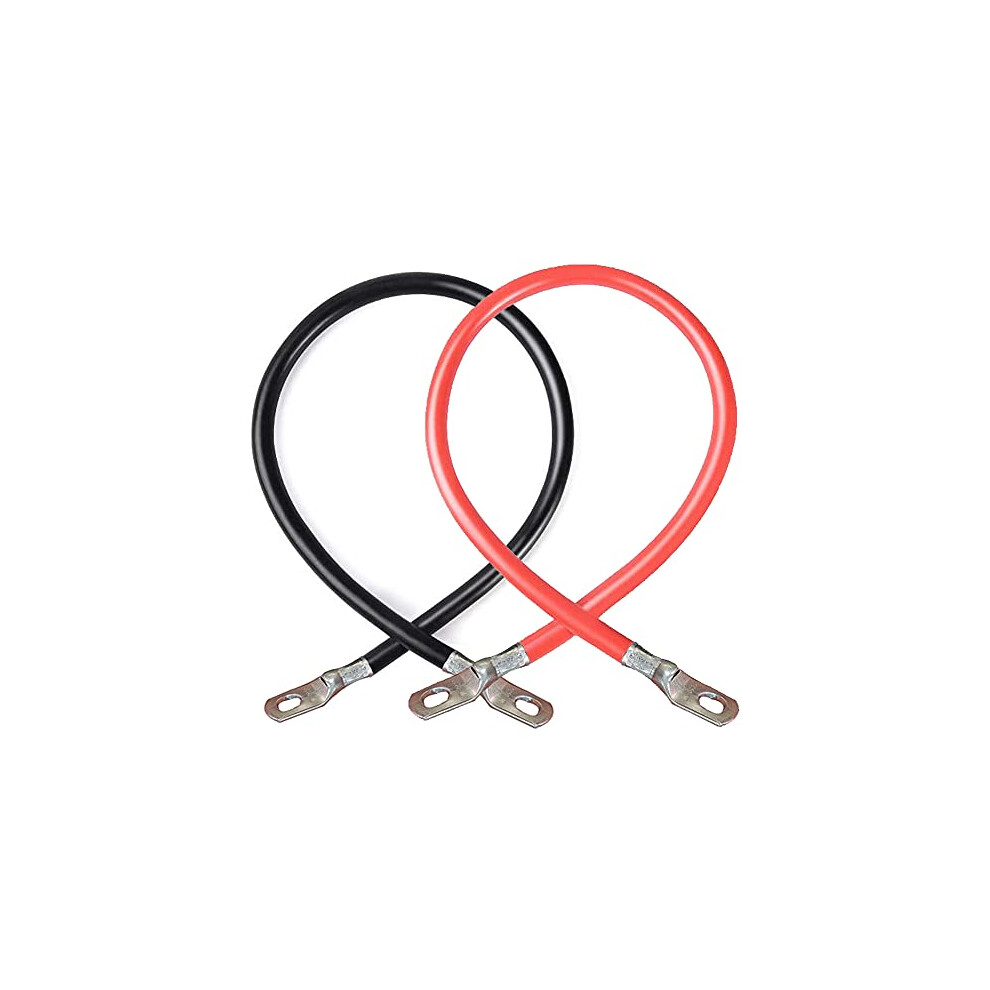 4 Awg Battery Cable Kit 2Ft And Pure Copper Inverter Cables With 3/8 Inch CorrosionâResistant Lugs Red/Black 9351714738354
