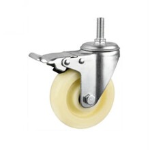 4 Inch Industrial Caster Wheel with Brake, 360 Smooth Steering Nylon Swivel for Cart and Reel Stand