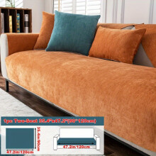 (Orange, 35.4*47.2in(90*120cm)) 1pc Sofa Cushion Universal for All Seasons Easy Modern Non-Slip Sofa Cover Full Cover Universal Cover