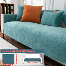 (Water Green, 35.4*62.9in(90*160cm)) 1pc Sofa Cushion Universal for All Seasons Easy Modern Non-Slip Sofa Cover Full Cover Universal Cover
