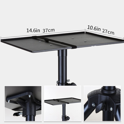 Adjustable Tripod Projector Stand with Stable Metal Construction, Foldable Laptop Mount for Stage or Studio, Small Size 1
