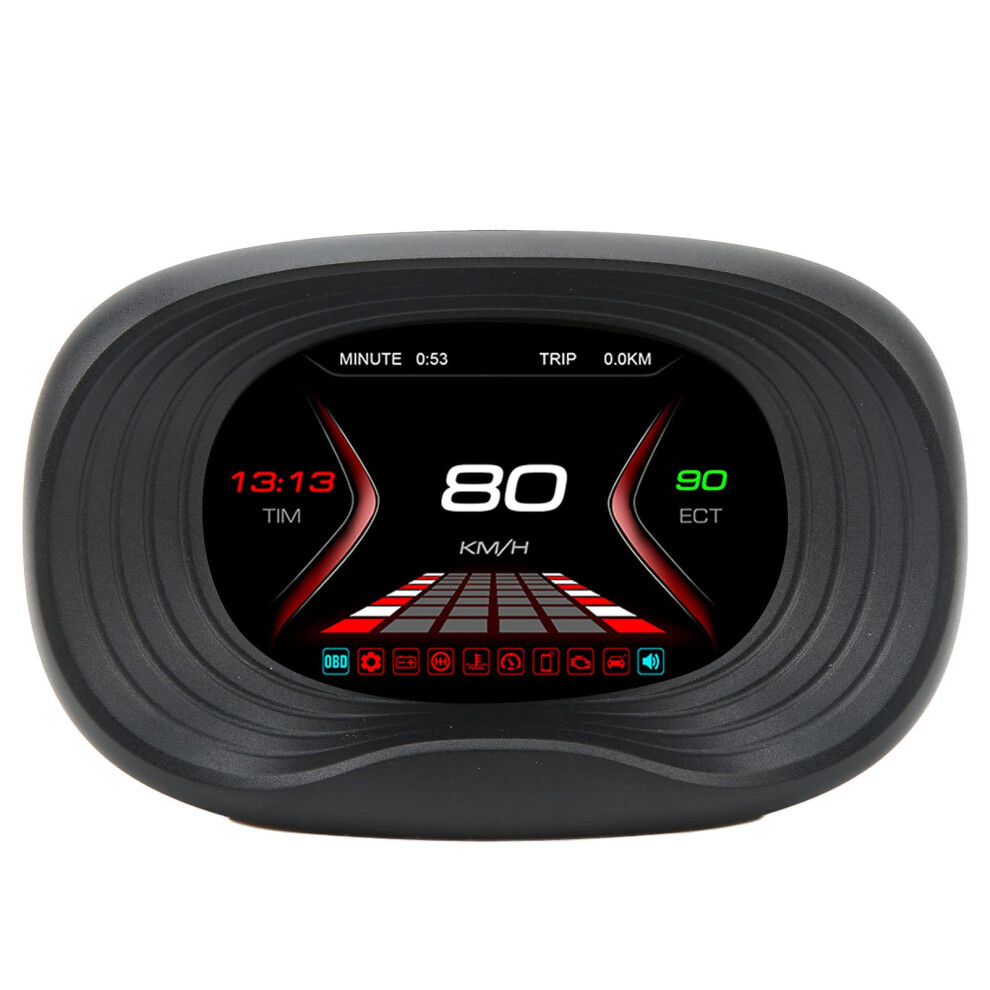 3.0ÂInch Obd2 Hud Display Car Digital Speedometer With Realtime Diagnostics And Overspeed Alerts 9351714737623