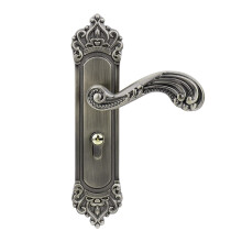 Modern Bronze Finish Door Lock Handle for Bedroom, Durable Zinc Alloy, Reversible Design