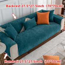 (Blackish Green, 27.5*27.5in(70*70cm)) 1pc Sofa Cushion Universal for All Seasons Easy Modern Non-Slip Sofa Cover Full Cover Universal Cover