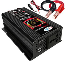 500W Car Power Inverter 12V to 110V with Dual USB Ports LCD Display and Multiple Safety Protections