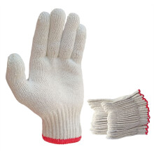 12 Pairs White Cotton Work Gloves for Men, Durable Knit Construction for Industrial and Gardening Use