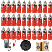 4mm Banana Plug Connectors Set 30pcs Solderless Copper Plated Binding Post Terminals for Secure Audio Connection