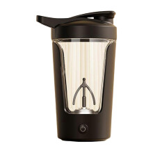 Electric Protein Shaker Bottle 450ml Battery Powered with Quick Mixing and NonSlip Base