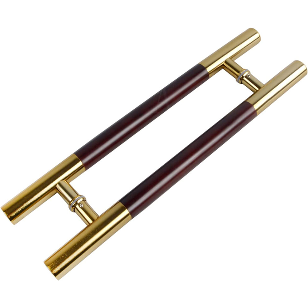 Heavy Duty Barn Door Handle Set, Rustproof Stainless Steel And Wood Grip, Dual Pull For Sliding Glass And Wooden Doors, 100Cm/120Cm 9351714723596