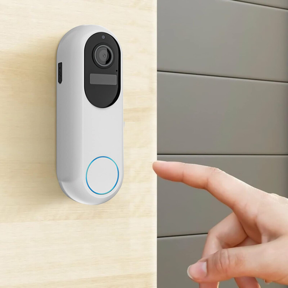 Wireless Video Doorbell 1080P Hd Smart Wifi Camera With Night Vision, Twoway Audio, Motion Alerts, White 9351714722995