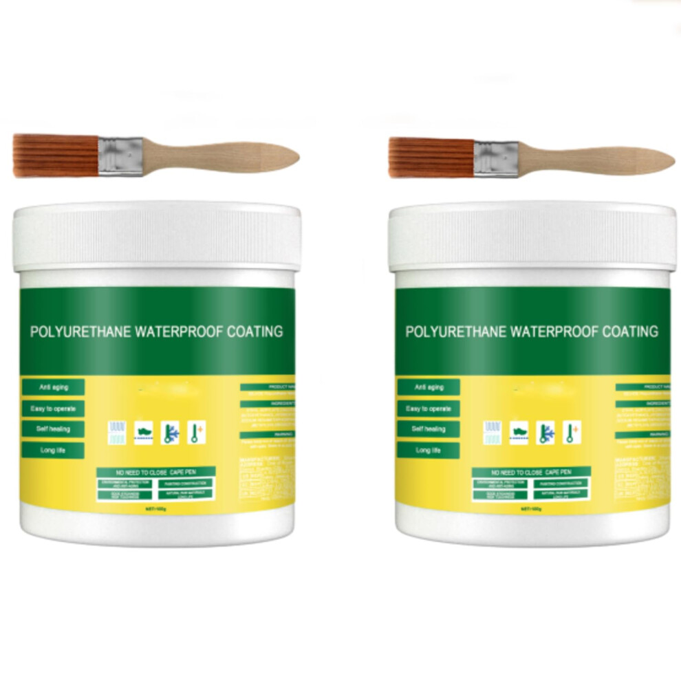 Transparent Polyurethane Waterproof Sealant 2 Pack, Invisible Roof Leak Coating For Tiles And Bathroom 9045646513782