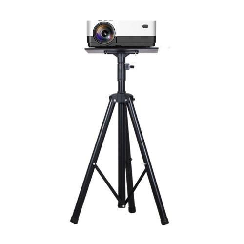 Adjustable Tripod Projector Stand with Stable Metal Construction, Foldable Laptop Mount for Stage or Studio, Small Size